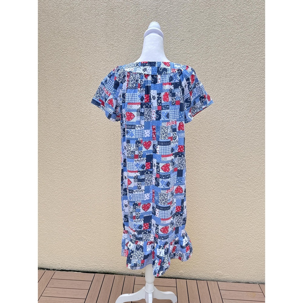 Anthony Richards Patchwork Red White Blue Shift L… - image 3